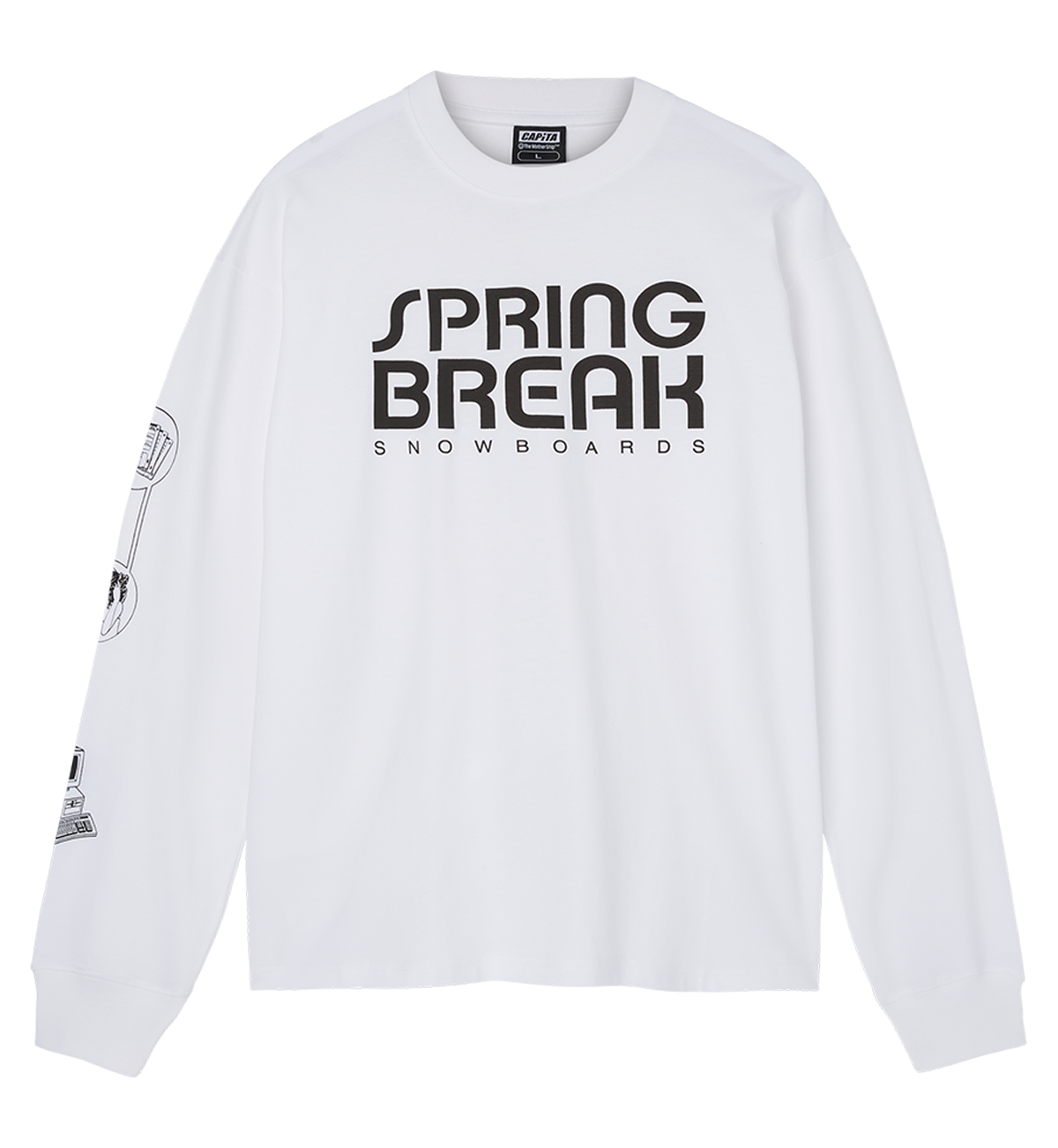 Spring Break Computer Long Sleeve Tee